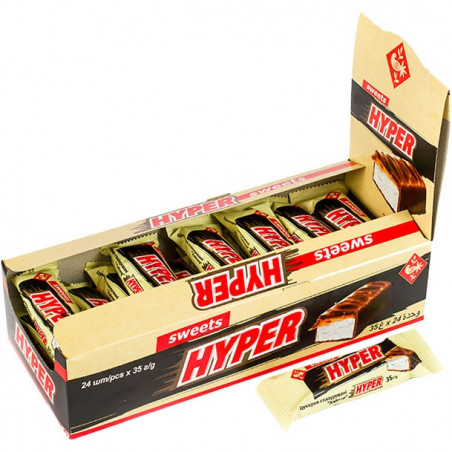 Шоколадные батончики «Hyper» в шоу-боксе, 840 г, Житомирские Ласощи