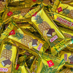 Цукерки глазуровані «Ананасні», 3.5 кг, Житомирські Ласощі