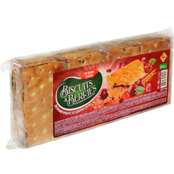 Печенье затяжное с начинкой «BISCUITS & BERRIES», вишня и изюм, 210 г, Житомирские Ласощи